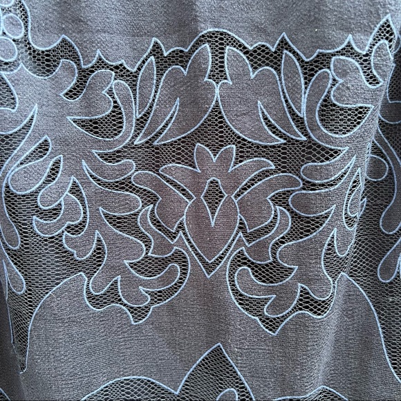 Eliza J Navy Sleeveless Lace Overlay A-Line Dress 14W - Picture 8 of 10